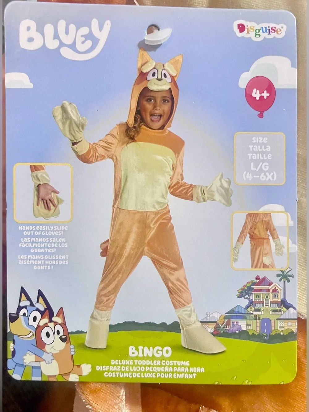 Bluey Bingo Large 4-6X deluxe costume NWT